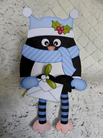 3D on the Shelf Card Kit - Christmas Pip Penguin Mistletoe by Maz Kfk