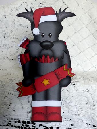 3D on the Shelf Card Kit - Christmas Hamish Scottie Dog by Maz Kfk