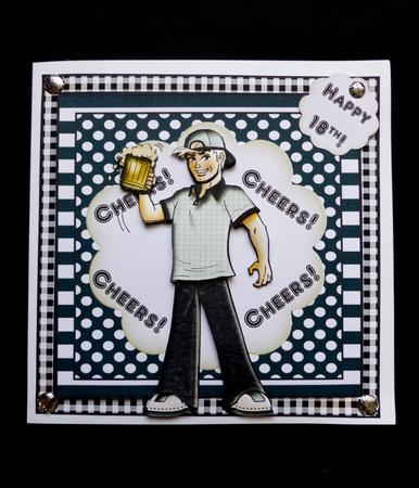 Cheers Dude Blonde Card Front Kit by Maz Kfk
