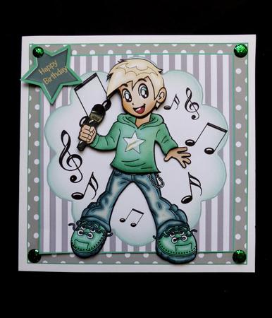 Karaoke Guy Card Front Kit by Maz Kfk