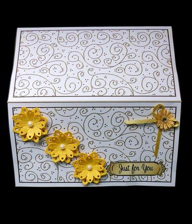 Cream & Gold Swirls Money or Gift Wallet Card by Maz Kfk