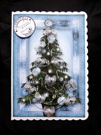 Silver & Blue Christmas Tree Pyramid Mini Kit by Maz Kfk