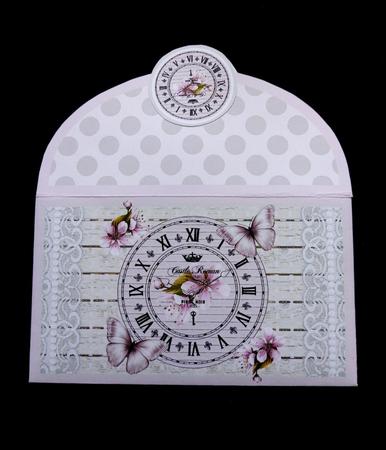Pink Butterfly Clock Money Wallet by Maz Kfk