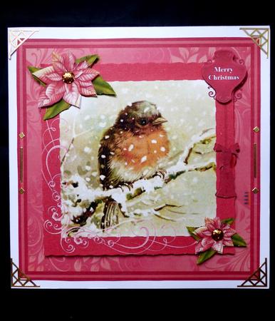 Christmas Robin Scene Mini Kit & Decoupage by Maz Kfk