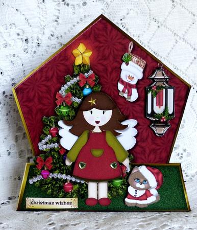 Christmas Angel House Mini Kit by Maz Kfk