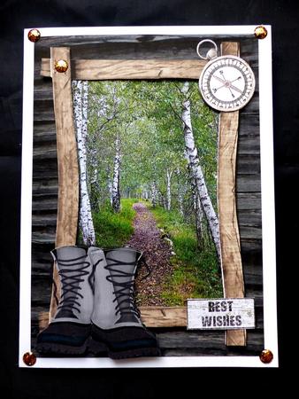 Log Cabin Adventure - Walking / Hiking Card 2 by Maz Kfk