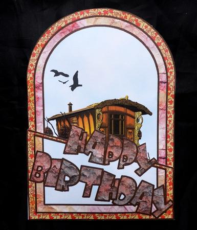 Gypsy Caravan Cutaway Card by Maz Kfk