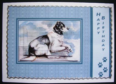 Watchful Dog Card Front by Maz Kfk