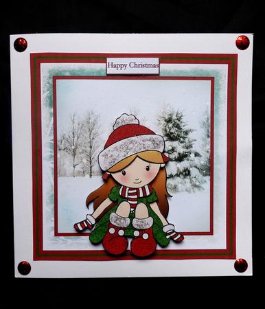 Beth Sitting in the Snow 7x7 Card Mini Kit by Maz Kfk