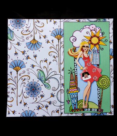 Shopping Girls Aqua Green Money Card by Maz Kfk