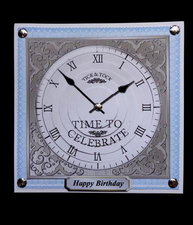 Time to Celebrate Clock Circle Pyramage Topper by Maz Kfk
