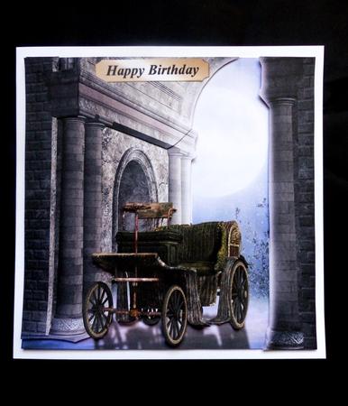 Winter Magic - Steampunk Vintage Steam Car Insert & Tag by Maz Kfk