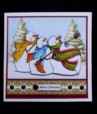 Snowman Selfie Christmas 8x8 Decoupage Mini Kit by Maz Kfk