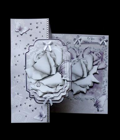 Diamond Anniversary, Wedding Day, Anniversary No Holes Fold by Maz Kfk