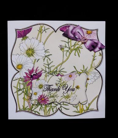 Cosmos Thank You 8in Large Blooms Fancy Topper by Maz Kfk