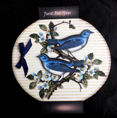 Mini Kit Oriental Lantern Bleu Birds & Blossoms by Maz Kfk
