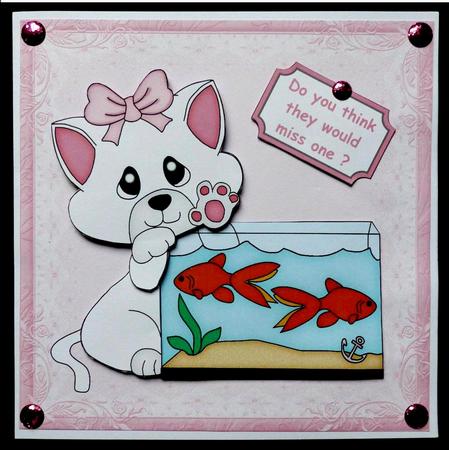 4 Posh Kittens / Cats in White Clipart Set by Maz Kfk