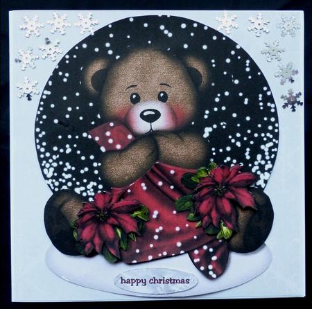 Snowglobe Christmas Teddie by Maz Kfk
