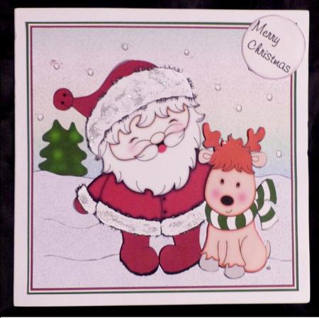Christmas Santa and Reindeer by Maz Kfk