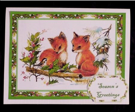 Christmas Fox Cubs in the Snow by Maz Kfk