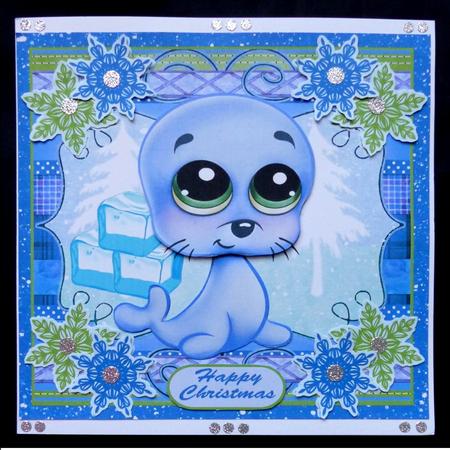 Little Seal Christmas Mini Kit with Box by Maz Kfk