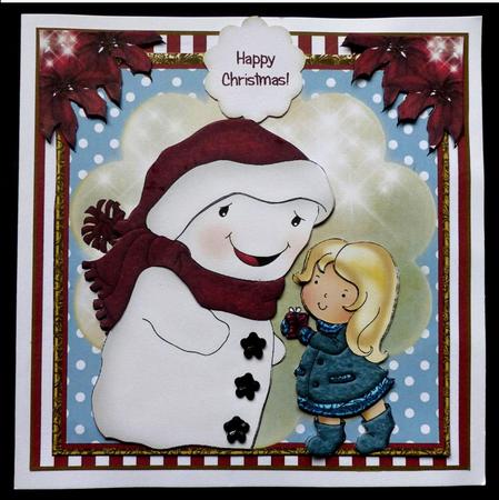 A Gift for Snowman Card Front Kit by Maz Kfk