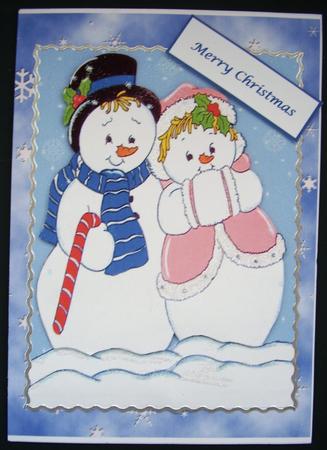 A4 Two Snowy People Christmas by Maz Kfk