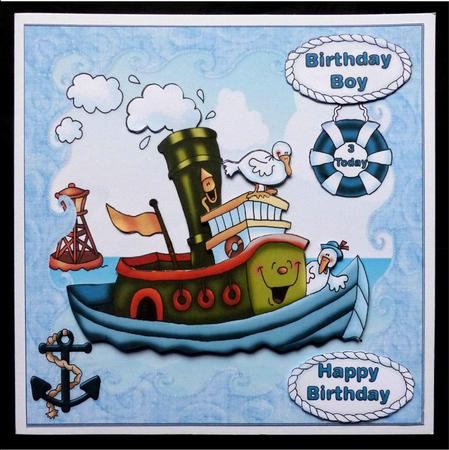 8x8 Sailing Birthday Boy Wishes Mini Kit by Maz Kfk
