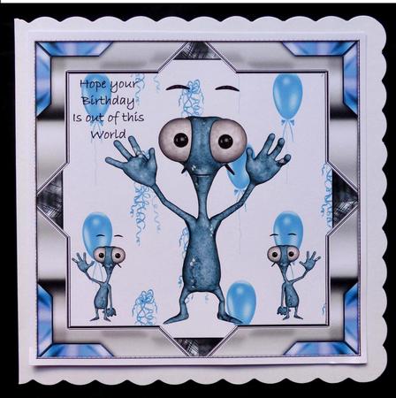 Baby Boy Balloons and Ribbons Backing Paper by Maz Kfk