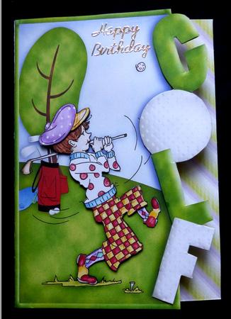 Over the Side Golf with Decoupage by Maz Kfk