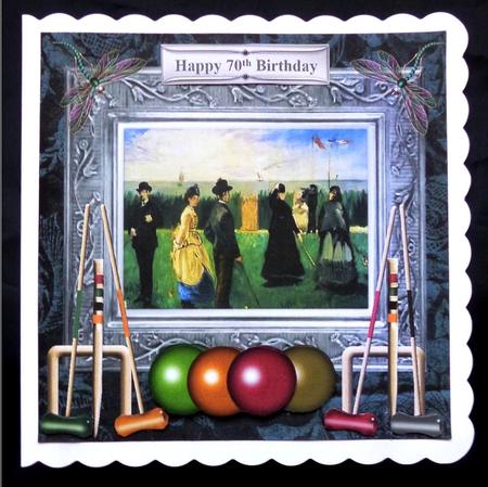 Croquet a Friendly Game Topper & Decoupage by Maz Kfk