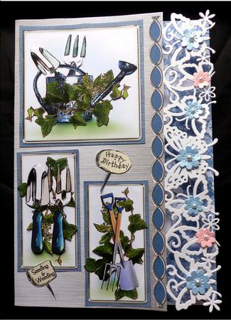 In the Garden Kit Blue with Step by Step Decoupage by Maz Kfk