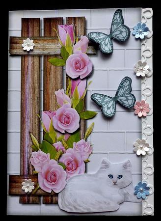 Trellis & Pink Roses Mini Kit by Maz Kfk