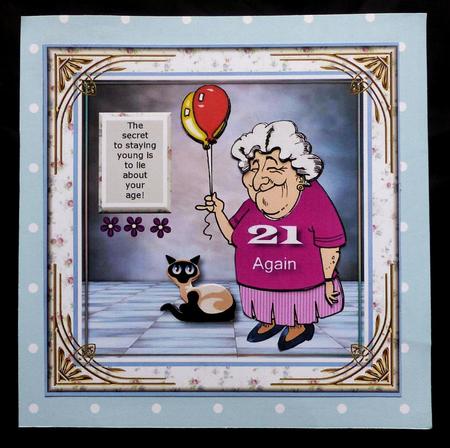 The Secret to Staying Young Card Topper by Maz Kfk