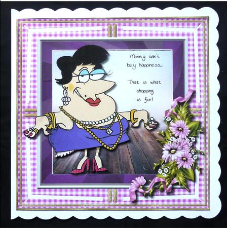 Money Can't Buy Happiness Card Topper by Maz Kfk