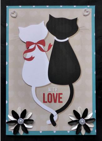 Love Cats - Card Front / Topper by Maz Kfk