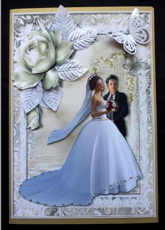 The Bride and Groom A5 Topper Dark Hair by Maz Kfk