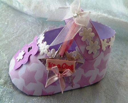 Cute Pink Teddy Baby Shoe by Maz Kfk