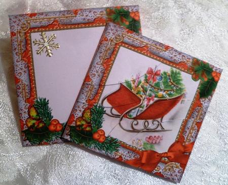 The Sleigh Holly Mini Card Envelope Duo Corner Stacker Aio by Maz Kfk