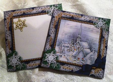 Blue Church Snow 3in Mini Card Bottom Stacker Aio by Maz Kfk