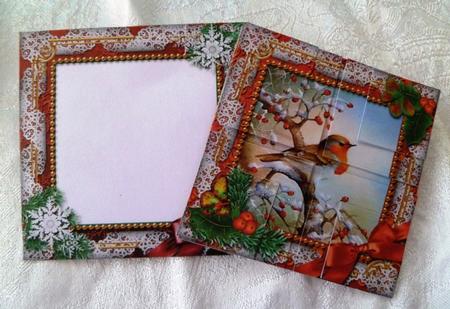 Robin 1 Holly 3in Mini Card Envelope 4 Corner Stacker Aio by Maz Kfk