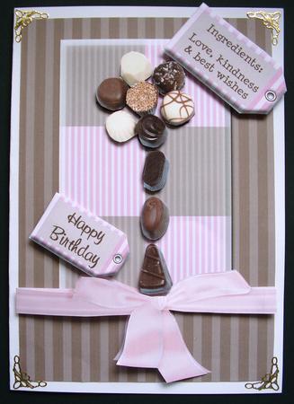 Chocolate Flower Card Front by Maz Kfk