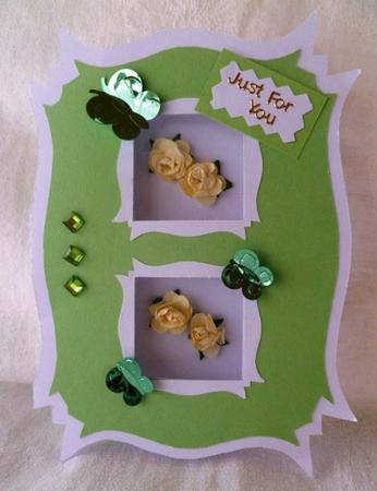 Fancy Frame Card With Flowers And Butterflies by Maz Kfk