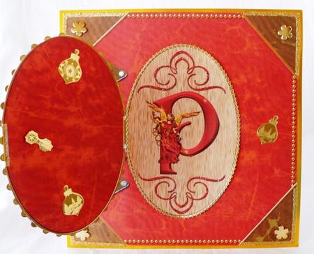 Christmas Toy Initial P Locket Topper by Maz Kfk
