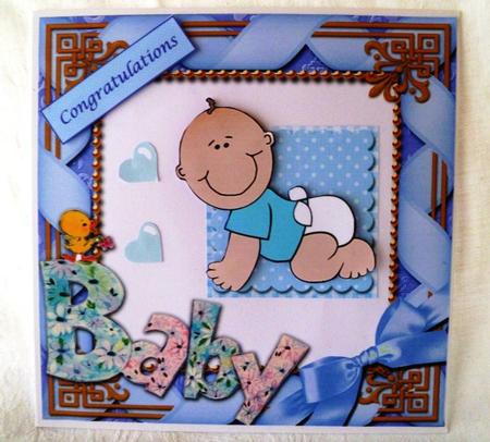 Baby Boy 8inch Fancy Frame Sheet by Maz Kfk