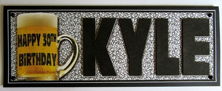 Happy 30th Birthday KYLE large DL (black) by Marion Evans