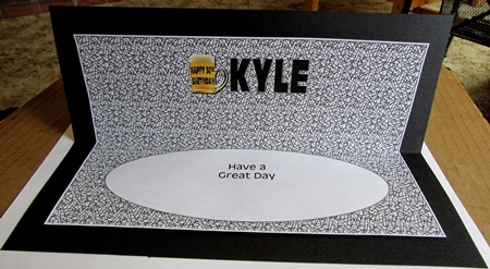 Happy 30th Birthday KYLE large DL (black) insert by Marion Evans