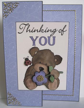 Thinking of You Ted Fold Back Sheet by Marion Evans