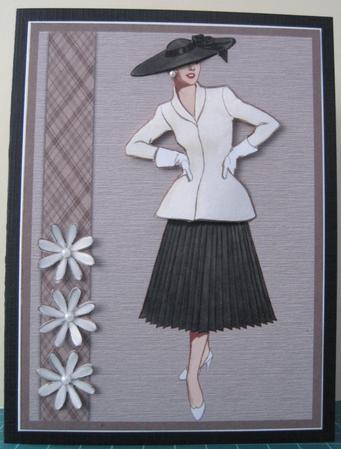 Elegance in Cream & Black Topper by Marion Evans