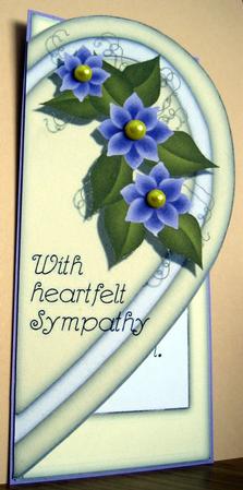 Heart-fold Sympathy Card Yellow by Marion Evans